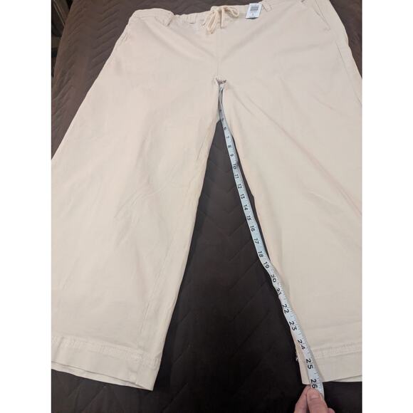 Plus size wide leg drawstring elastic khaki chinos by Torrid size 4X (26) NWT - Picture 4 of 9